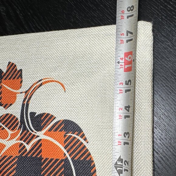 Fall Pillow Covers 18x18 (approx)- Set of 4 Farmhouse Buffalo Plaid Pumpkin Home - Picture 9 of 9